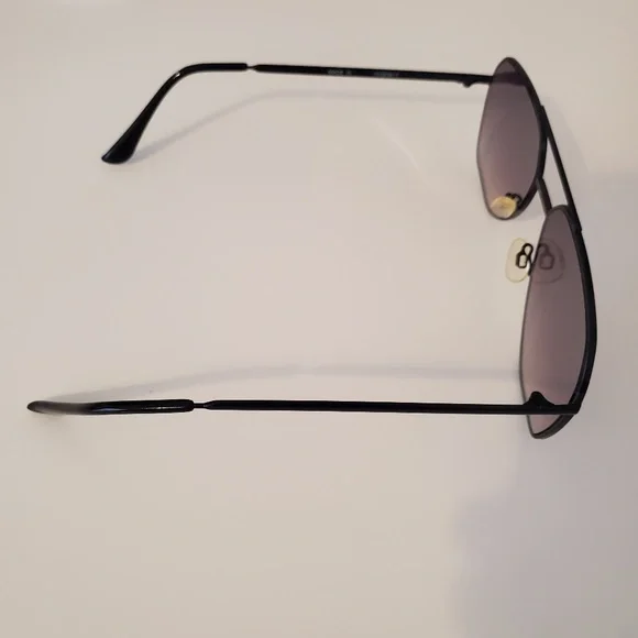 Forever 21 Modern Geometric Purple Ombre Black Wire Frame Aviator Sunglasses - Picture 8 of 9